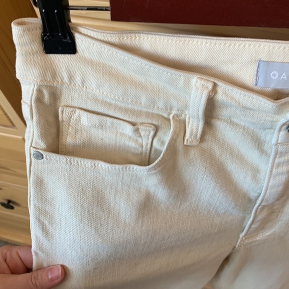 Athleta Sculptek High Waist Flex Straight Leg Ankle Jean Bone Size 6 Petite - Picture 4 of 10